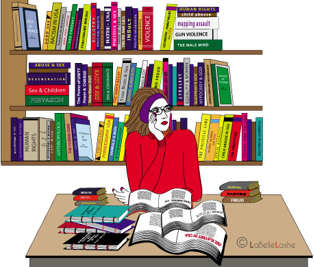 woman sitting at ther office