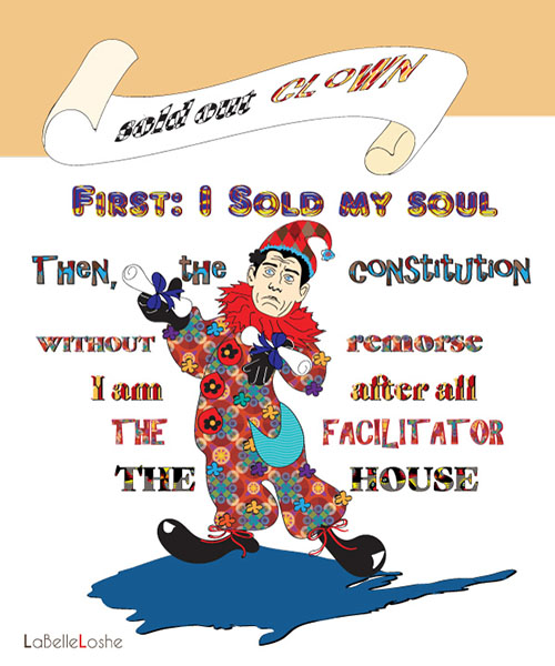 a pollitician as a clown