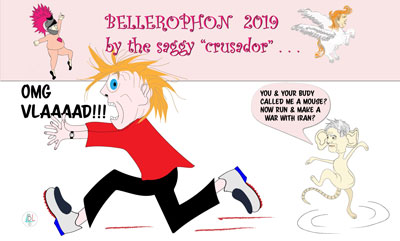 a male running chased by a mouse